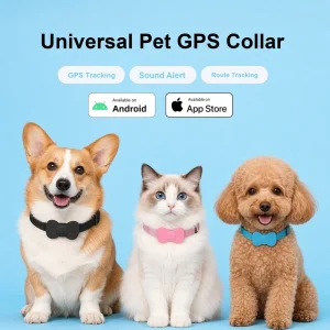 GPS Bow Tie Pet Dual System Locator Smart Anti Loss Device for Dogs Cats Waterproof Pet Tracker 1 Year Battery Life Luxury