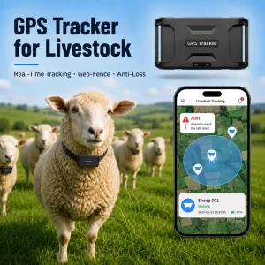 GPS Tracker Bracelet for Big Animal 20000mAh Rechargeable 4G Live Tracking Horse Sheep Goat Cow Position Locator