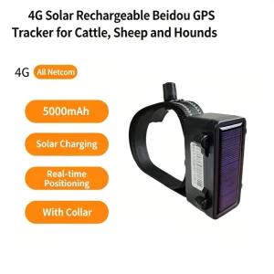 GPS Tracker for Cattle Sheep Solar Energy Charging High Precision Positioning IP68 Waterproof & Dustproof