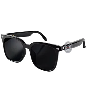 GS01 Intelligent Photochromic Sunglasses with BT Music Voice Assistant Anti blue Light Sports Smart Glasses for Men