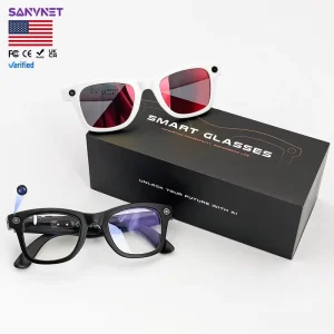 GS4 MAX Smart Camera Glasses 1080P Video 8MP Sunglasses Flashlight AI Translation Smart Glasses with Two Lenses