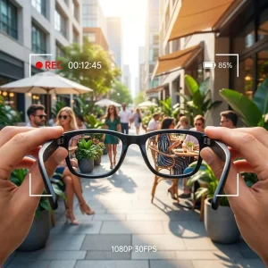 GS4 MAX Smart Glasses Video with Camera Dual Lenses Sunglasses with 8MP Camera AI Smart Glasses Wearable Headset