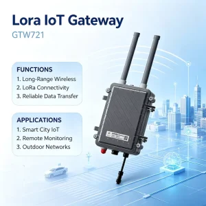 GTW721 High Capacity LoRaWAN Gateway 200 End Nodes Triple Network Backup Disconnection Low Power Industrial Grade Smart Grid