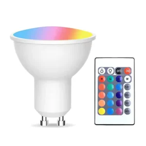 High-Efficiency Remote-Controlled GU10 LED Bulb, Dimmable RGB Smart LED Light, LED-WIFI GU10