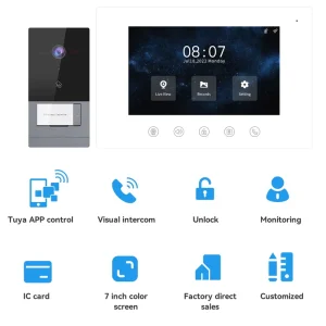 GVS Smart Home and Intercom System Solution Camera Video Door Phone Digital Intercom System Kit for Apartment and Villa Security