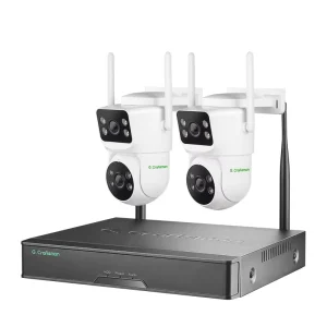 GW-P1FD-M3X-K2 Wireless WIFI IP PTZ Camera 8CH NVR Kits Auto Tracking Face Detection Home Security Two-Way Audio