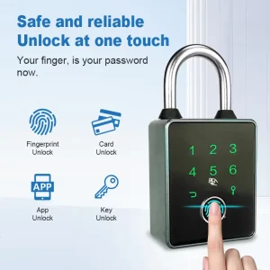 GZ01 Customized High Security Smart Lock Zinc Alloy Fingerprint Pad Memory Card WiFi App Control Direct From Factory