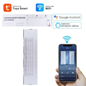 Garden Electric Curtain Kit Set Splicing Track Smart Curtain System for Home Silent Tuya Wifi Assemble Track 3.2M DIY Customized