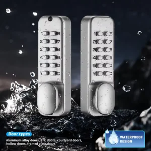 Garden Fence Panel Button Cam Lock Smart Lock Waterproof Cloud Storage Unkeyed Steel Door Lock and Handle