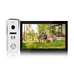 Gate Intercom Systems with Camera 10 Inch Touch Monitor Smart Home Door Phone Kits 3 in 1 Unlock RFID Card for Home Security