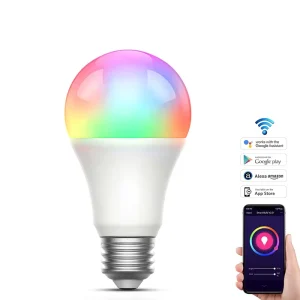 Smart Bulb Gen 2 LED Bulb 9W RGB Compatible with Alexa, Tuya, and Google Assistant, Multicolor WiFi LED Bulb