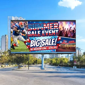Giant 4K Outdoor Electronic Signs Double Sided Billboard Steel Structure External Outdoor Led Digital Signage Display Screens