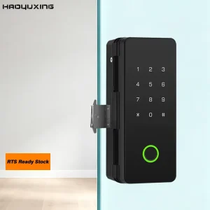Glass Door Aluminum Digital Smart Door Lock with WiFi Cloud Storage Fingerprint & Pin Unlock