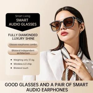 Glasses Earphone Hd Calling Music Anti blue Eyeglasses Smart Glasses Outdoor in Car Sport Smart Sunglasses With Diamonds