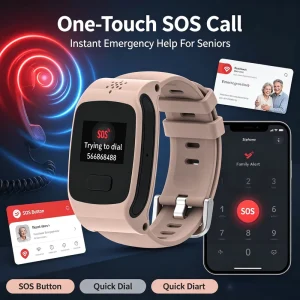 Global Roaming L21 Portable Elderly Bracelet Two Way Calling Health Tracker Lithium Battery IP67 Waterproof for Senior