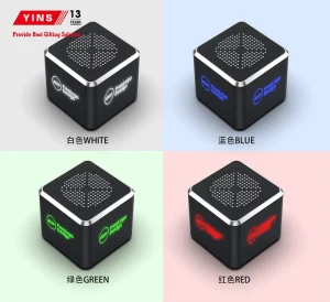 Glowing LED Logo Cube Wireless Audio Speaker Light Up Brand Mini Speaker Custom For Night Event Promotional Gift