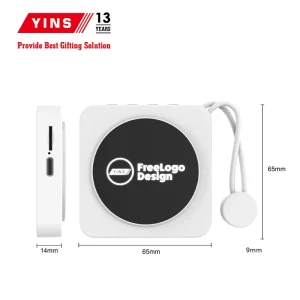 Glowing LED Logo Magnetic Wireless Audio Speaker Illuminated Brand Mark Mini Custom Speaker For Night Time Brand Event Gift