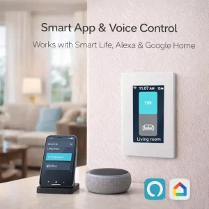 Good Price Wifi Zigbee 1/2 Gang Smart Light Switch LCD Touch Smart Switch Work with Alexa & Google Home for US Standard