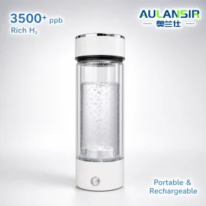 Good-looking Rechargeable Portable Glass Hydrogen Water Cup Smart Health and Fitness Water Bottle Everyday Healthy Use