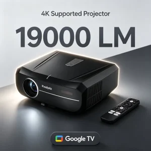 Google TV Projector NFC 1900 ANSI Lumens TOF Focus 7-Layer Lens 4K 40W Dual Speakers Portable LCD for Home Theater OEM