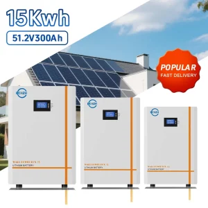 Grade a Solar Battery 15kwh Wall Mounted LiFePO4 Battery 100Ah 200Ah 300Ah Parallel & Modular Residential Energy Storage System