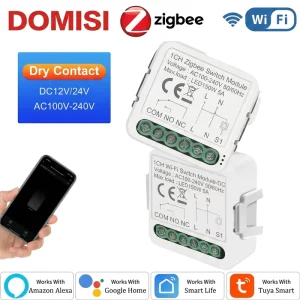 Graffiti Timing Voice Tubular Motor Controller Switch Graffiti Smart Wi Fi IP65 300 1200W Curtain Breaker for Home Use
