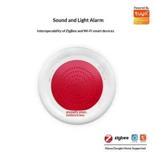 Graffiti ZigBee Wi Fi Audio Visual Alarm with App Based Remote Connection and Sensor (Tuya Compatible)