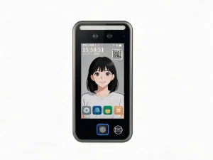 Grey Plastic Shell Face Scan Access Unit Combined Face Fingerprint Verification Linux OS for Factory Employee Time Attendance