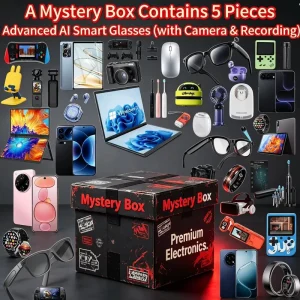 Guaranteed Advanced AI Smart Glasses Inside Assorted Lucky Electronics Mystery Box 5G Smartphone Smart Watch Earphone Gift