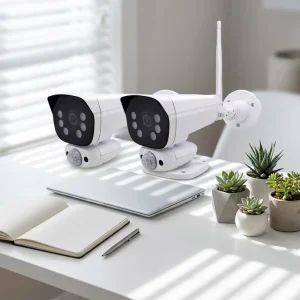 Wireless Home Security Camera System 2K Night Vision AI Detection Two Way Talk Dual Band WiFi AC Powered 24 7 Recording