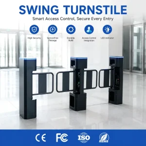 Gym Security Access Control Flap Barrier Automatic RFID NFC Facial Recognition Swing Turnstile Gate for Entrance Exit