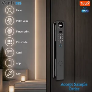 H27 Smart Lock 3D Face Fingerprint Palm Vein Key Card App Control Camera-Cloud Storage Wi-Fi Enabled Aluminum