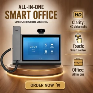 HA05 IP POE Smart Video Phone 10.1″ HD Touch Screen Android 12 VoIP Conference Remote Work Education