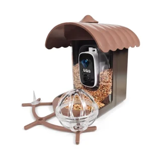 HD Bird Feeder Camera AI Bird Recognition Solar Powered Surveillance Smart Pet Feeding Function Automatic Timed Feeding