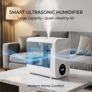 HD600 Customized Moisture Proof Smart Humidifier for Bathroom Bedroom with Transparent Water Tank