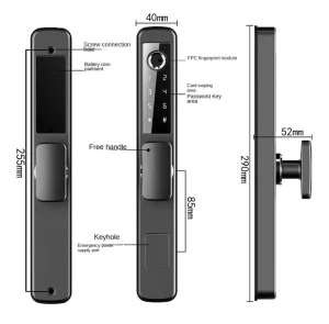 HFSecurity IP65 Waterproof High Security Anti Theft Automatic Rugged Fingerprint Tuya App Door Lock