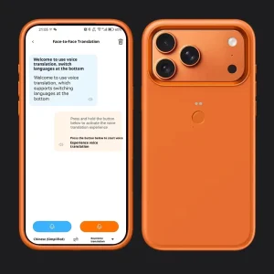 HK88 AI Smart Translation Android Video Voice Remote Real-time Translation Recording Phone Case for iPhone 15/16/17 Series