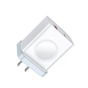 HNT PD20W QC18W UK Plug USB-A Type-C Charger and Adapter, Wireless Fast Charging, Compatible with Apple Watch, 3-in-1 Charger