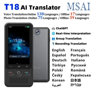 HOT AI Translator Instant Photo Translation Real-Time Interpretation Touch Screen Translator Device for Travel