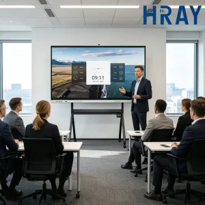HRAY 86 Inch 4K IR Touch Interactive Conference Display DLED Anti glass Screen for Office Business Meeting Room Presentation
