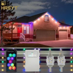 HRSYT LED Point Light Soffit Lights Customized APP Smart Control Residential Commercial Eaves Lights DC48V RGB/RGBW UCS2904 IP68
