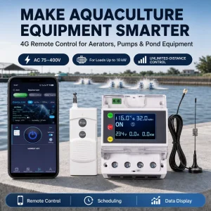 HT 2401G 4G Aquaculture Equipment Remote Controller AC 75 400V up to 10kW Mobile App Switch for Aerators and Pumps