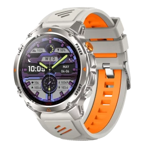 HT37 Smart Watch with 1.46inch Display Compass Flashlight GPS Outdoor Sports IP68 Waterproof 5 7 Days Magnetic Charging