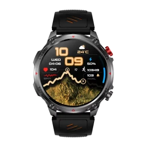 HT45 GPS Sports Smartwatch for Men with 1.7″ HD Screen 1100mAh Long Battery Sport Modes Heart Rate and Blood Oxygen Tracking