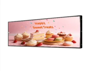 HUAPU 43.9 Indoor Smart Screen Stretched Bar BOE Panel Android Shelf Edge Advertising Media Player LCD Display Elevator OEM