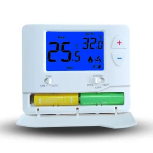 HVAC 24V AC Thermostat for Heat Pump PTAC Systems Hospital & School Use Square Model AC701