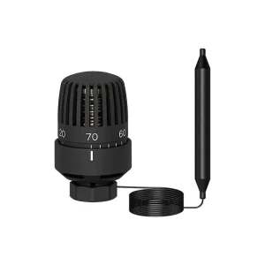 HVAC Water Sensor Smart Thermostat Black Remote Heating Thermostatic Radiator Valve Head