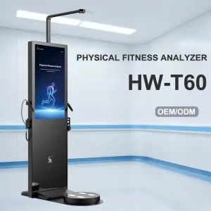 HW T60 AI Class II All in One Height Weight & Body Fat Reaction Time Test for Gym Clinic Community