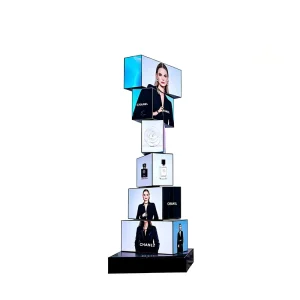 HW-XY001 Multi-Layer 360 Rotating Mechanical LED Display High Brightness 600CD P2 Pixel Density Floor-Standing Digital