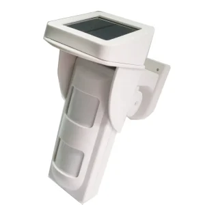 HY-208T Waterproof Wireless Outdoor Pet Immune Solar Infrared 25kg Anti-Theft GSM Motion Sensor Alarm with App Control White